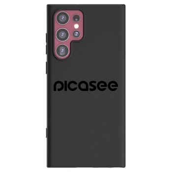 Picasee fekete szilikon tok az alábbi mobiltelefonokra Samsung Galaxy S22 Ultra 5G - Picasee - new logo - black