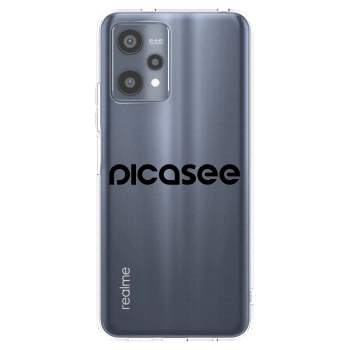 Picasee átlátszó szilikon tok az alábbi mobiltelefonokra Realme 9 Pro 5G - Picasee - new logo - black
