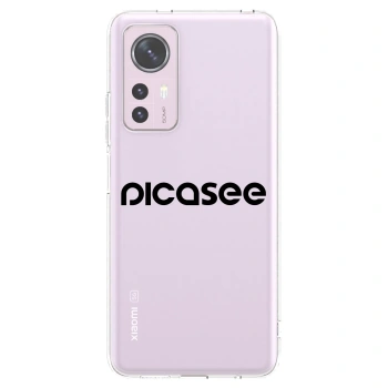 Picasee átlátszó szilikon tok az alábbi mobiltelefonokra Xiaomi 12 - Picasee - new logo - black