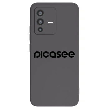 Picasee fekete szilikon tok az alábbi mobiltelefonokra Vivo V23 5G - Picasee - new logo - black