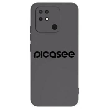 Picasee fekete szilikon tok az alábbi mobiltelefonokra Xiaomi Redmi 10C - Picasee - new logo - black