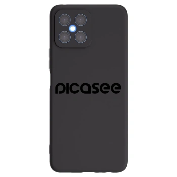 Picasee fekete szilikon tok az alábbi mobiltelefonokra Honor X8 4G - Picasee - new logo - black