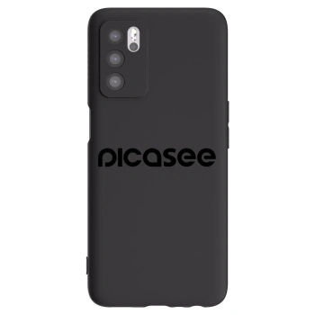 Picasee fekete szilikon tok az alábbi mobiltelefonokra OPPO A16s - Picasee - new logo - black
