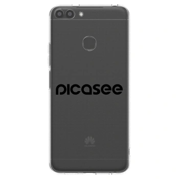 Picasee átlátszó szilikon tok az alábbi mobiltelefonokra Huawei P Smart - Picasee - new logo - black