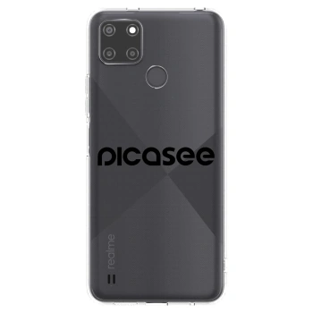 Picasee átlátszó szilikon tok az alábbi mobiltelefonokra Realme C21Y - Picasee - new logo - black