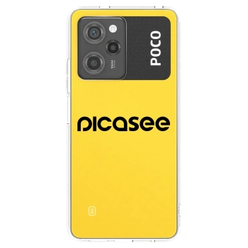 Picasee átlátszó szilikon tok az alábbi mobiltelefonokra Xiaomi Poco X5 Pro - Picasee - new logo - black