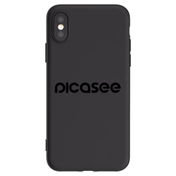 Picasee fekete szilikon tok az alábbi mobiltelefonokra Apple iPhone X/XS - Picasee - new logo - black