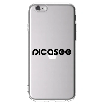 Picasee átlátszó szilikon tok az alábbi mobiltelefonokra Apple iPhone 6/6S - Picasee - new logo - black