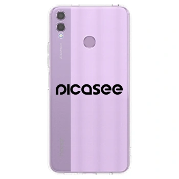 Picasee átlátszó szilikon tok az alábbi mobiltelefonokra Honor 8X - Picasee - new logo - black