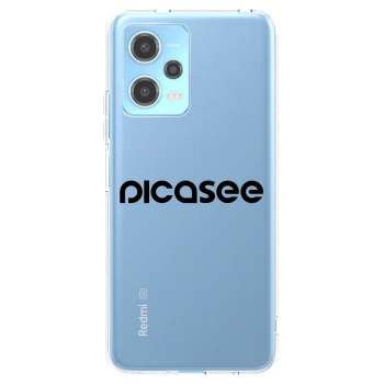 Picasee átlátszó szilikon tok az alábbi mobiltelefonokra Xiaomi Redmi Note 12 5G - Picasee - new logo - black
