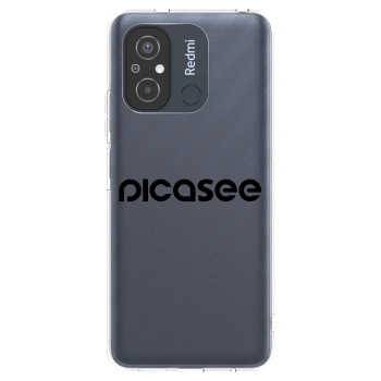 Picasee átlátszó szilikon tok az alábbi mobiltelefonokra Xiaomi Redmi 12C - Picasee - new logo - black