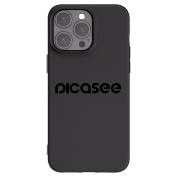 Picasee fekete szilikon tok az alábbi mobiltelefonokra Apple iPhone 15 Pro Max - Picasee - new logo - black