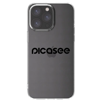 Picasee átlátszó szilikon tok az alábbi mobiltelefonokra Apple iPhone 15 Pro Max - Picasee - new logo - black