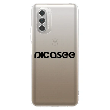 Picasee átlátszó szilikon tok az alábbi mobiltelefonokra Motorola Moto G51 - Picasee - new logo - black