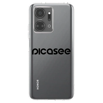 Picasee átlátszó szilikon tok az alábbi mobiltelefonokra Honor X7a - Picasee - new logo - black