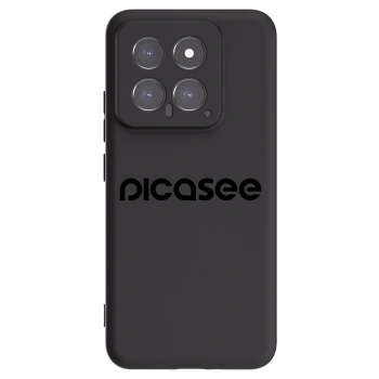 Picasee fekete szilikon tok az alábbi mobiltelefonokra Xiaomi 14 - Picasee - new logo - black