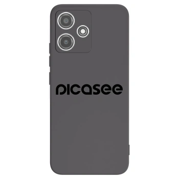 Picasee fekete szilikon tok az alábbi mobiltelefonokra Xiaomi Redmi 12 5G - Picasee - new logo - black