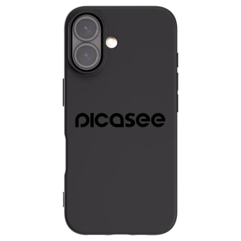 Picasee fekete szilikon tok az alábbi mobiltelefonokra Apple iPhone 16 - Picasee - new logo - black