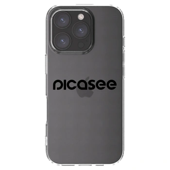Picasee átlátszó szilikon tok az alábbi mobiltelefonokra Apple iPhone 16 Pro - Picasee - new logo - black