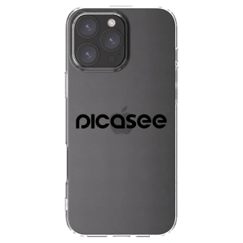 Picasee átlátszó szilikon tok az alábbi mobiltelefonokra Apple iPhone 16 Pro Max - Picasee - new logo - black