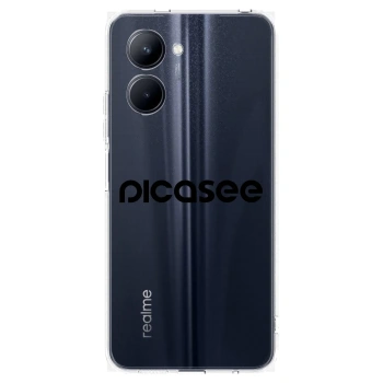 Picasee átlátszó szilikon tok az alábbi mobiltelefonokra Realme C33 (2023) - Picasee - new logo - black
