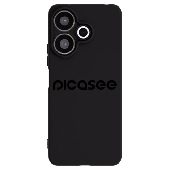 Picasee fekete szilikon tok az alábbi mobiltelefonokra Xiaomi Redmi 13 4G - Picasee - new logo - black