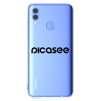 Picasee átlátszó szilikon tok az alábbi mobiltelefonokra Huawei P Smart 2019 - Picasee - new logo - black