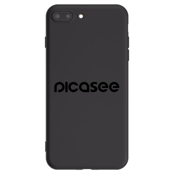 Picasee fekete szilikon tok az alábbi mobiltelefonokra Apple iPhone 8 Plus - Picasee - new logo - black
