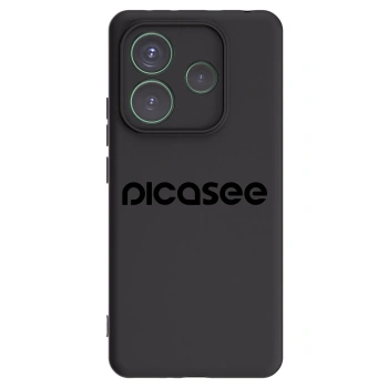 Picasee fekete szilikon tok az alábbi mobiltelefonokra Xiaomi Redmi Note 14 5G - Picasee - new logo - black