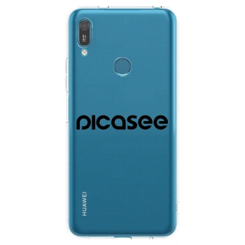 Picasee átlátszó szilikon tok az alábbi mobiltelefonokra Huawei Y7 2019 - Picasee - new logo - black