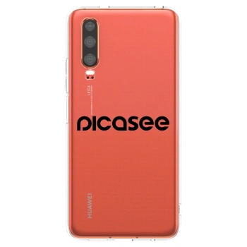 Picasee átlátszó szilikon tok az alábbi mobiltelefonokra Huawei P30 - Picasee - new logo - black