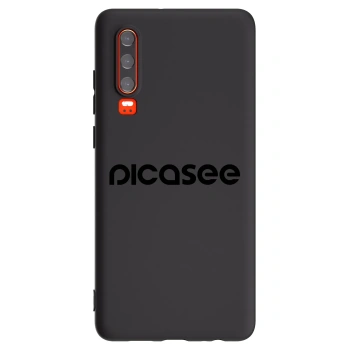 Picasee fekete szilikon tok az alábbi mobiltelefonokra Huawei P30 - Picasee - new logo - black