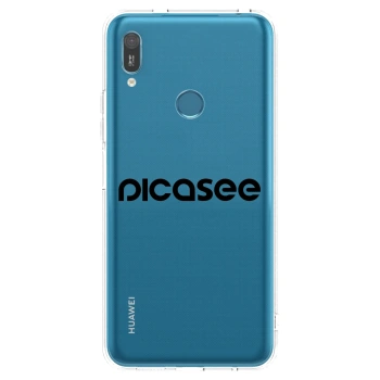 Picasee átlátszó szilikon tok az alábbi mobiltelefonokra Huawei Y6 2019 - Picasee - new logo - black