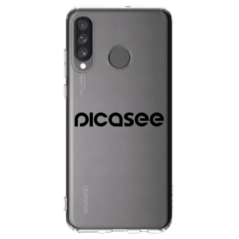 Picasee átlátszó szilikon tok az alábbi mobiltelefonokra Huawei P30 Lite - Picasee - new logo - black