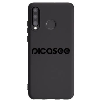 Picasee fekete szilikon tok az alábbi mobiltelefonokra Huawei P30 Lite - Picasee - new logo - black