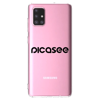Picasee átlátszó szilikon tok az alábbi mobiltelefonokra Samsung Galaxy A71 A715F - Picasee - new logo - black