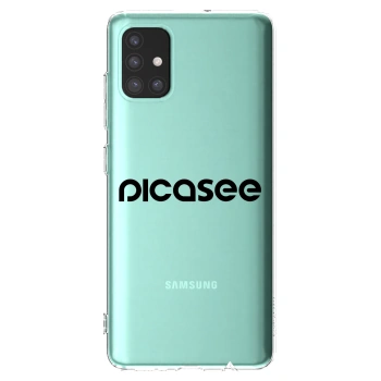 Picasee átlátszó szilikon tok az alábbi mobiltelefonokra Samsung Galaxy A51 A515F - Picasee - new logo - black