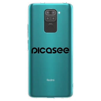 Picasee fekete szilikon tok az alábbi mobiltelefonokra Xiaomi Redmi Note 9 - Picasee - new logo - black