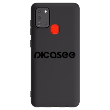 Picasee fekete szilikon tok az alábbi mobiltelefonokra Samsung Galaxy A21s - Picasee - new logo - black