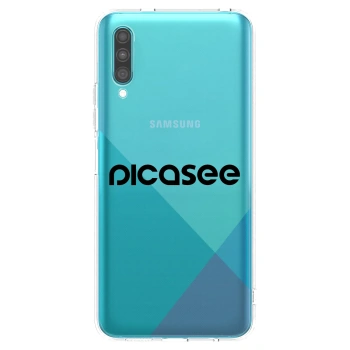 Picasee átlátszó szilikon tok az alábbi mobiltelefonokra Samsung Galaxy A30s A307F - Picasee - new logo - black
