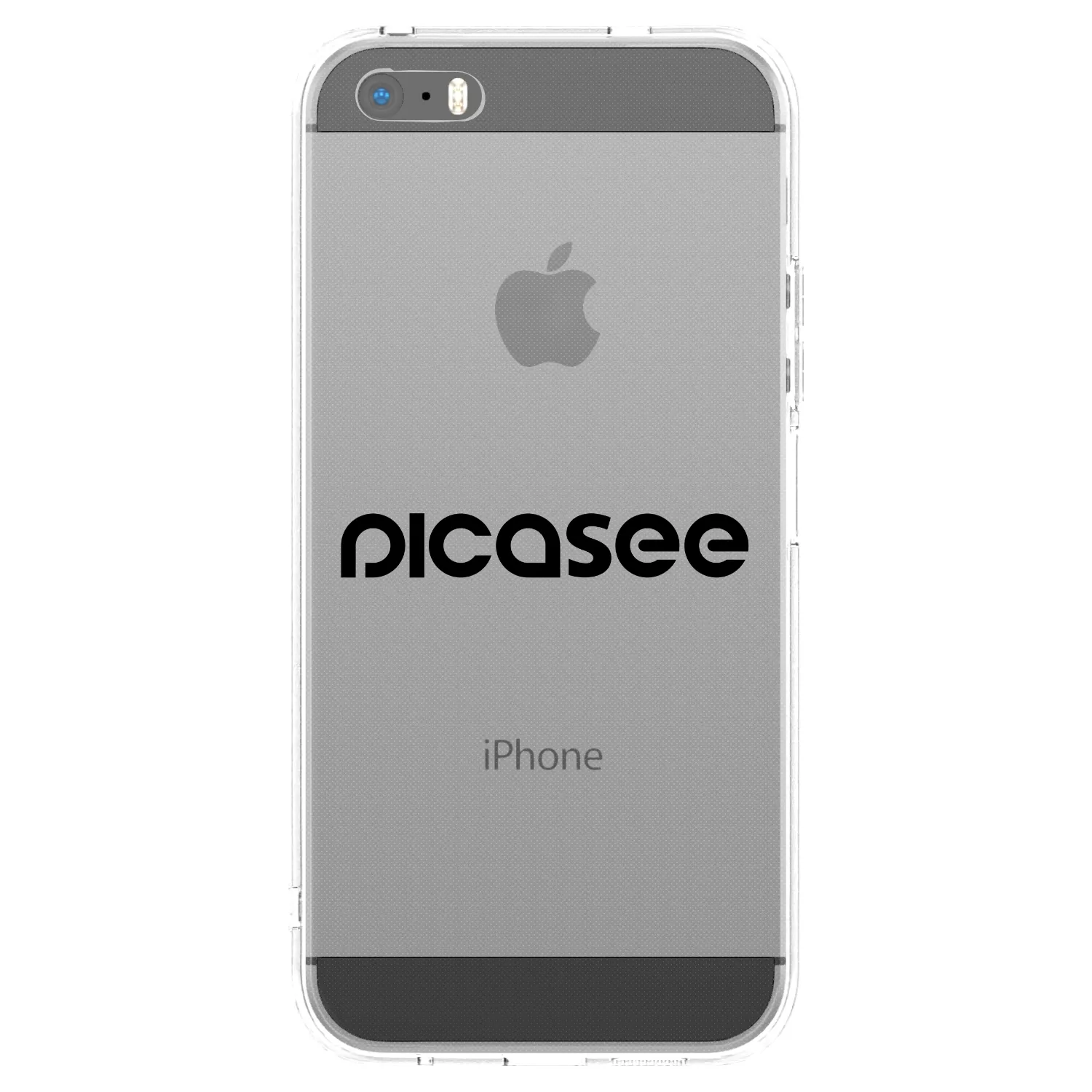 Picasee átlátszó szilikon tok az alábbi mobiltelefonokra Apple iPhone 5/5S/SE - Picasee - new logo - black