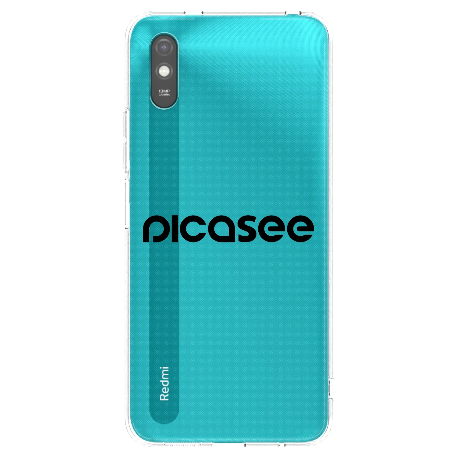Picasee fekete szilikon tok az alábbi mobiltelefonokra Xiaomi Redmi 9A - Picasee - new logo - black