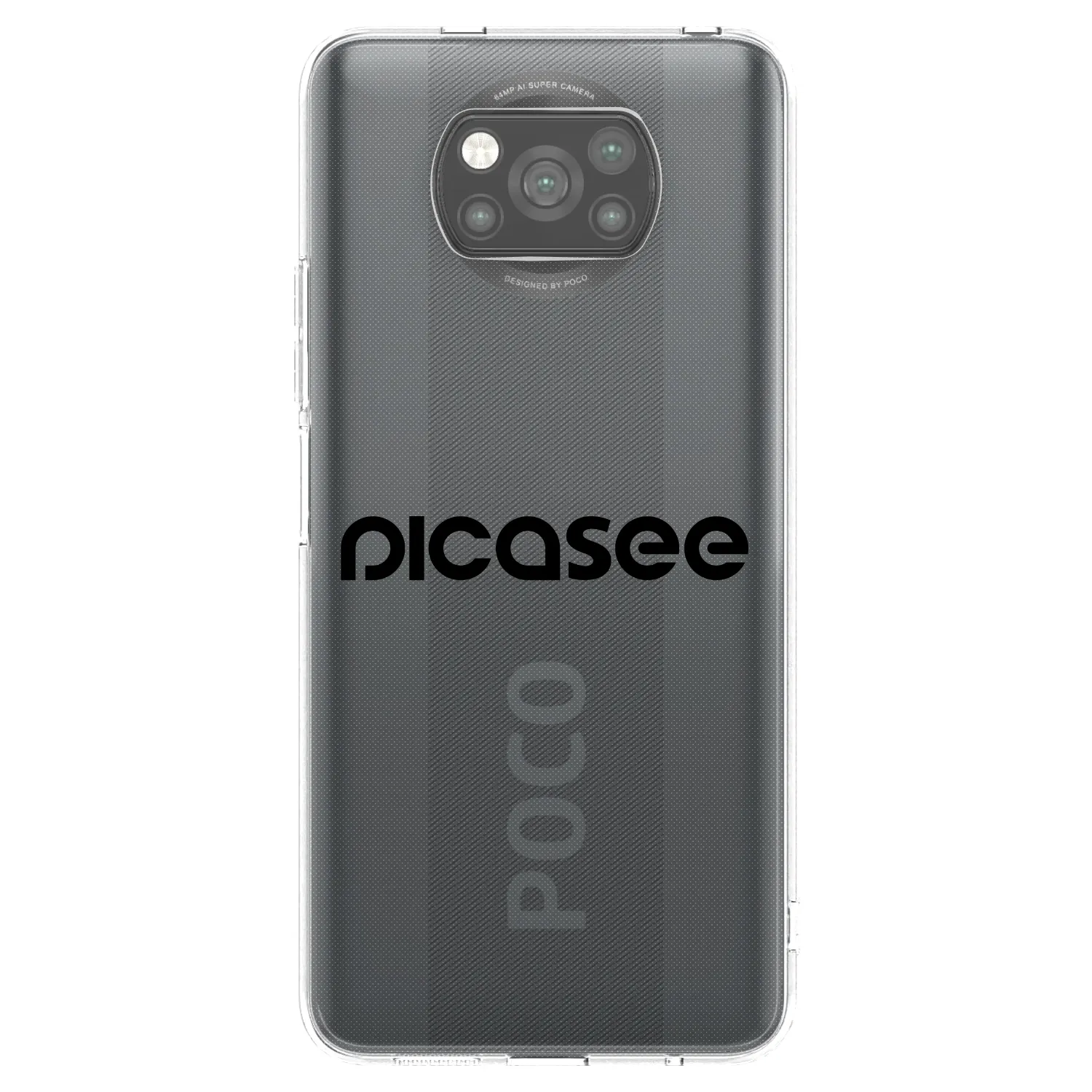 Picasee fekete szilikon tok az alábbi mobiltelefonokra Xiaomi Poco X3 - Picasee - new logo - black