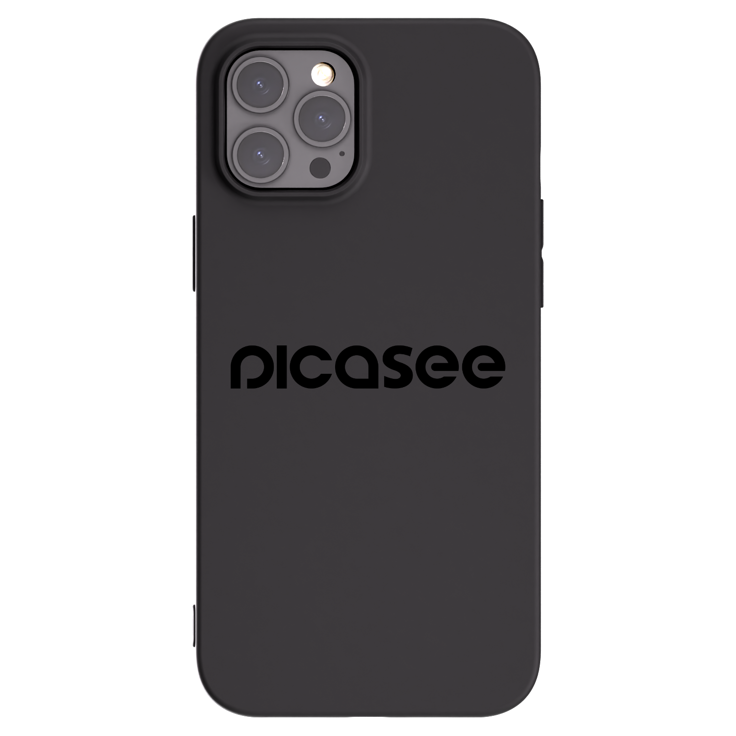 Picasee fekete szilikon tok az alábbi mobiltelefonokra Apple iPhone 12 Pro Max - Picasee - new logo - black