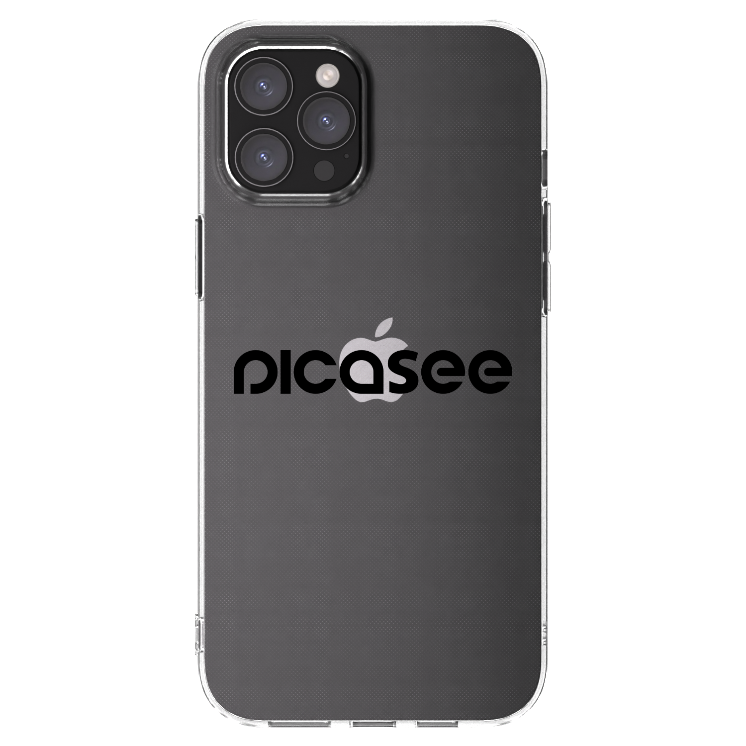 Picasee átlátszó szilikon tok az alábbi mobiltelefonokra Apple iPhone 12 Pro Max - Picasee - new logo - black