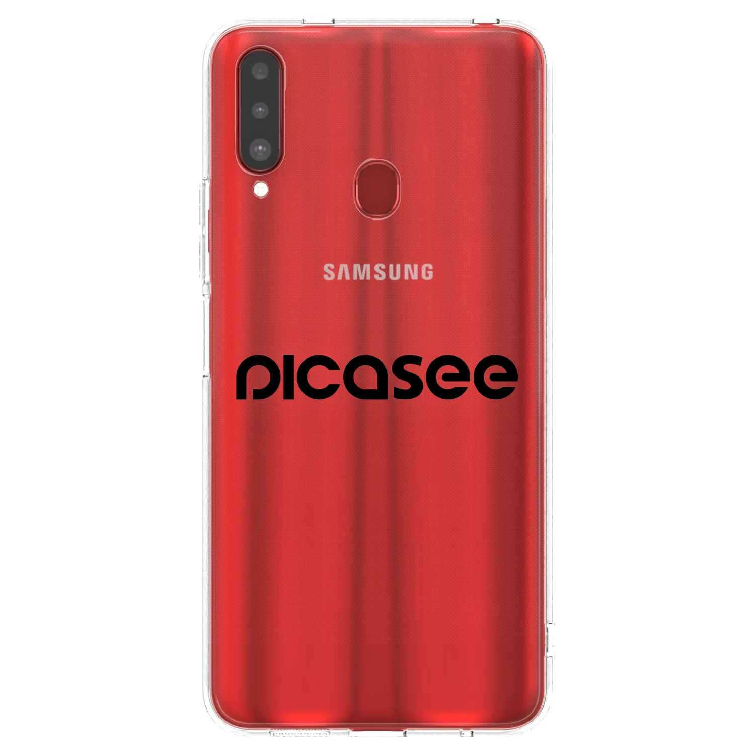 Picasee átlátszó szilikon tok az alábbi mobiltelefonokra Samsung Galaxy A20s - Picasee - new logo - black