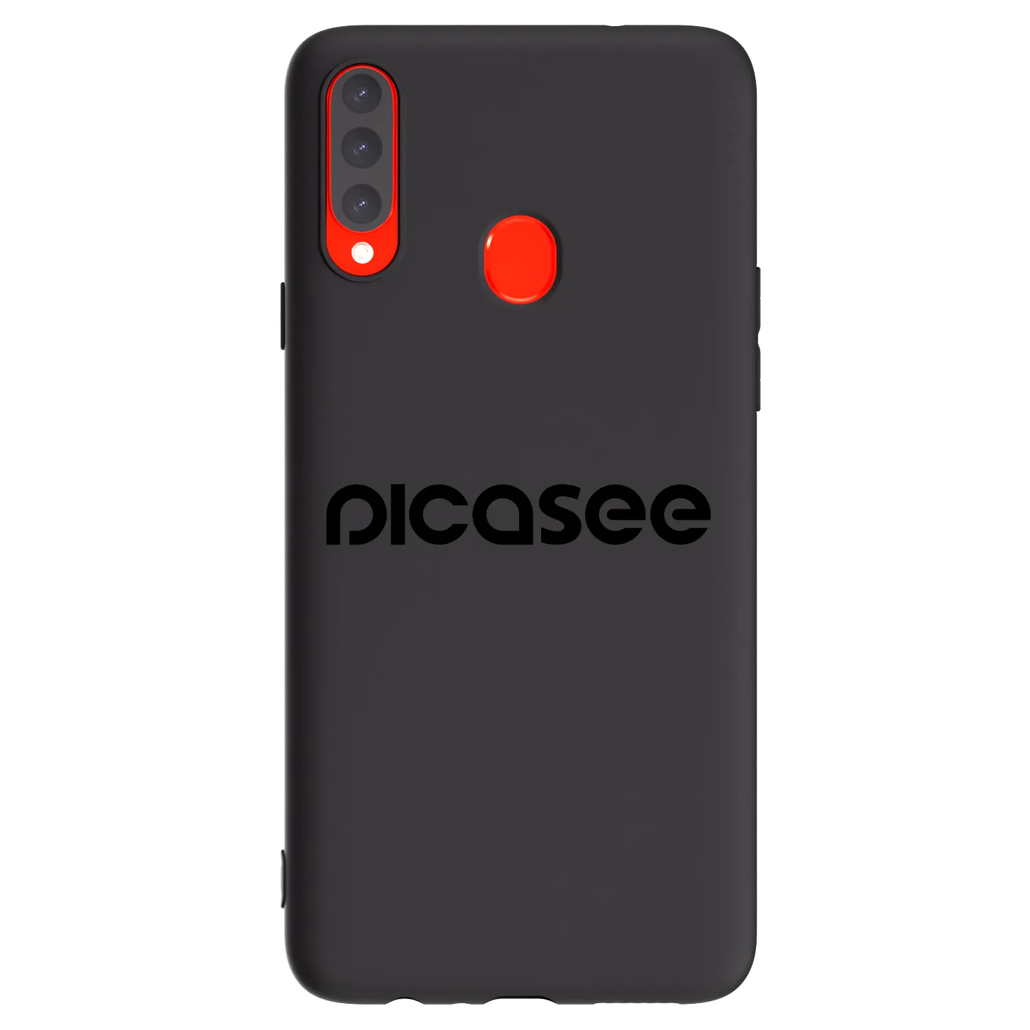 Picasee fekete szilikon tok az alábbi mobiltelefonokra Samsung Galaxy A20s - Picasee - new logo - black