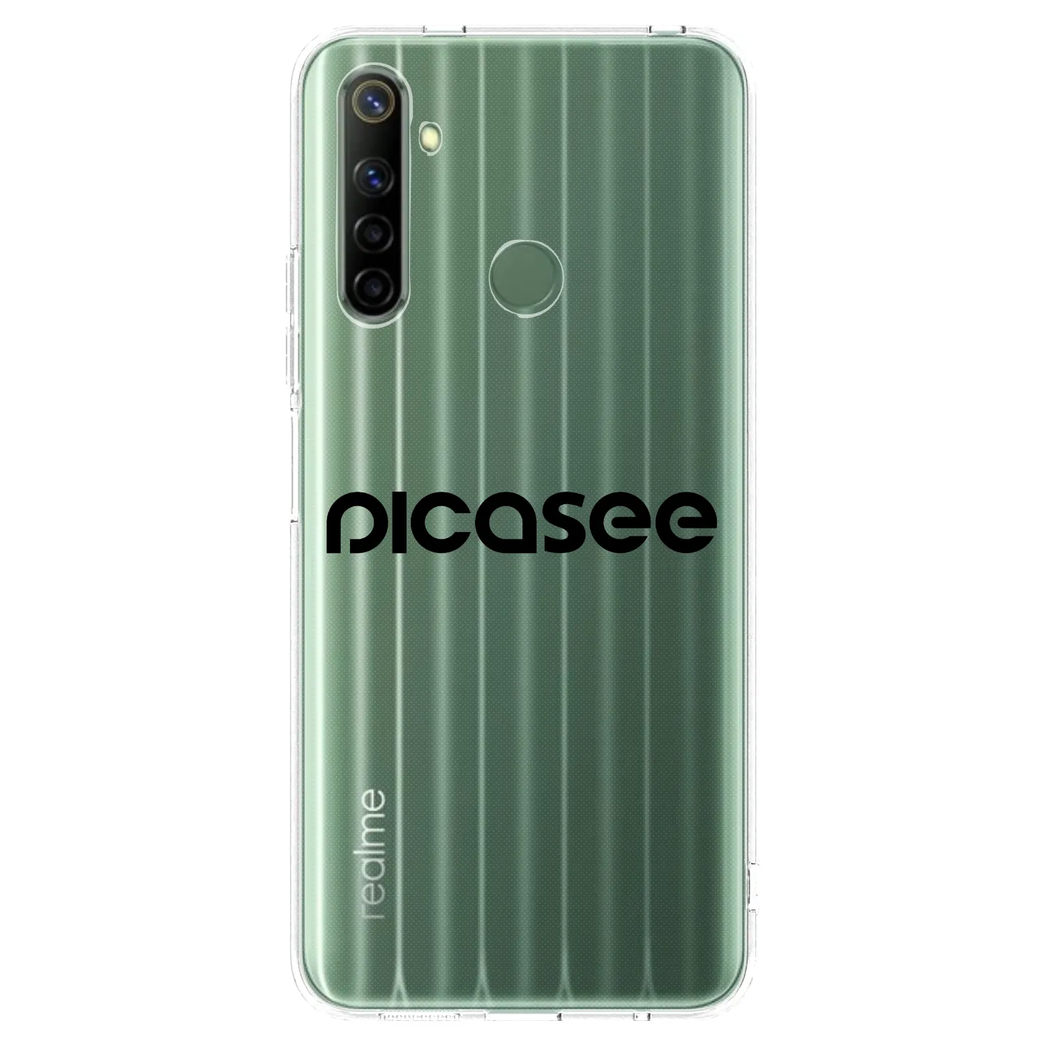 Picasee átlátszó szilikon tok az alábbi mobiltelefonokra Realme 6i - Picasee - new logo - black