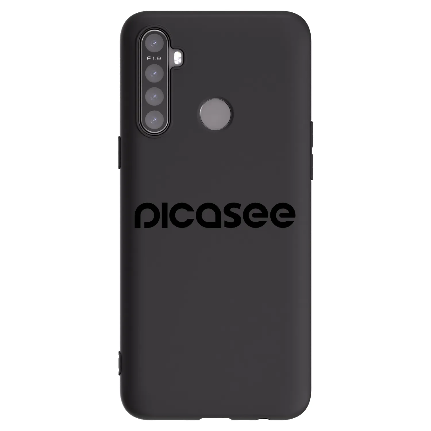 Picasee fekete szilikon tok az alábbi mobiltelefonokra Realme 6i - Picasee - new logo - black