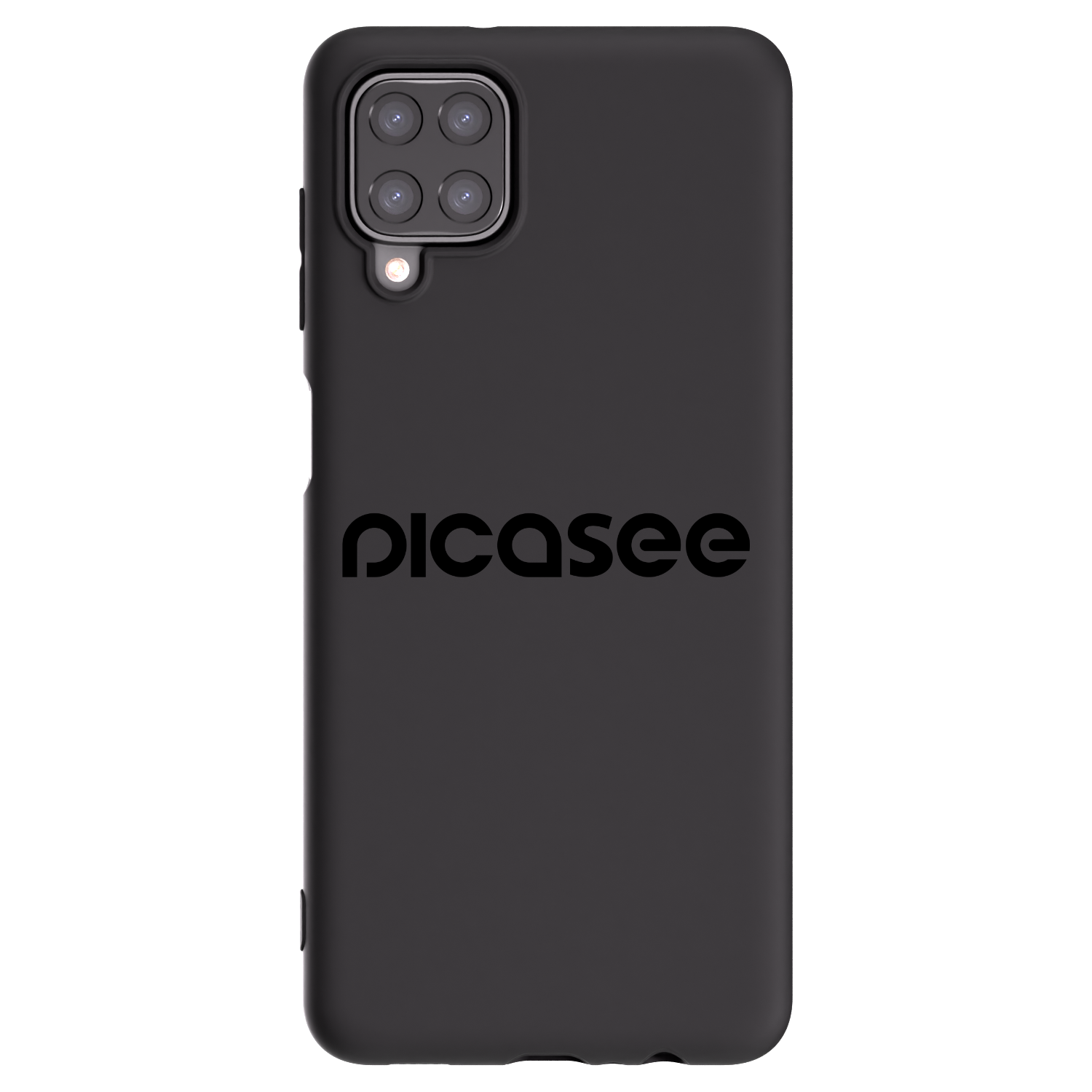 Picasee fekete szilikon tok az alábbi mobiltelefonokra Samsung Galaxy A12 A125F - Picasee - new logo - black